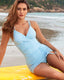 Ruched Drawstring One-Piece Swim Dress