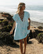 Beach Casual Tie Front Swim Cover Up