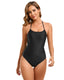 SLIM® New Sexy Strap Drawstring Solid Color Halter One-Piece Swimsuit
