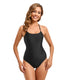 SLIM® New Sexy Strap Drawstring Solid Color Halter One-Piece Swimsuit