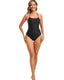 SLIM® New Sexy Strap Drawstring Solid Color Halter One-Piece Swimsuit