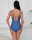 SLIM® Triangle Sporty Fashion Cross Back One-Piece Swimsuit