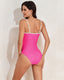 SLIM® Adjustable Strap Stylish Color Block One-Piece Swimsuit