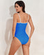 SLIM® Adjustable Strap Stylish Color Block One-Piece Swimsuit